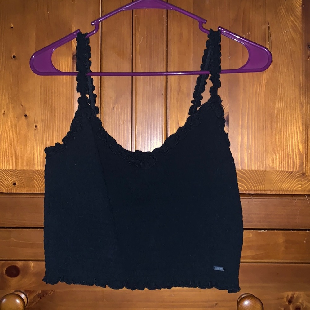 hollister crop top, black